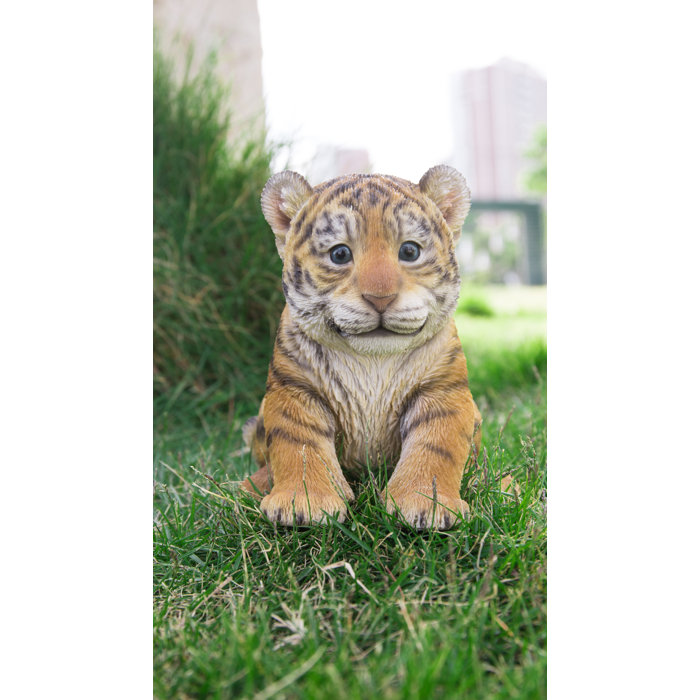 HiLine Gift Ltd. Sitting Tiger Cub Statue & Reviews Wayfair